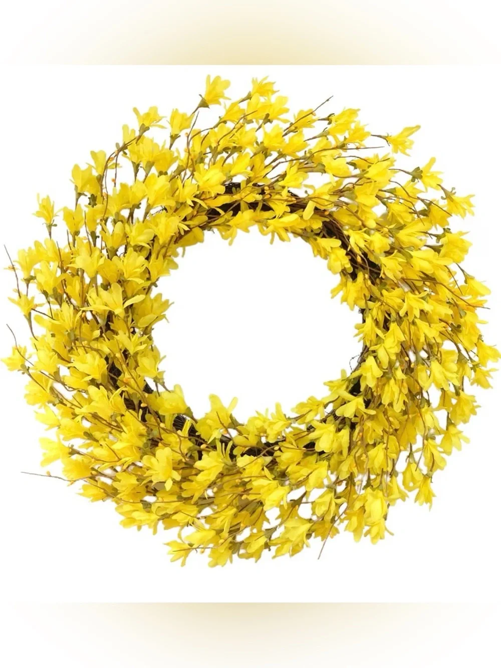 26 Inch Forsythia Fall Wreath for Front Door